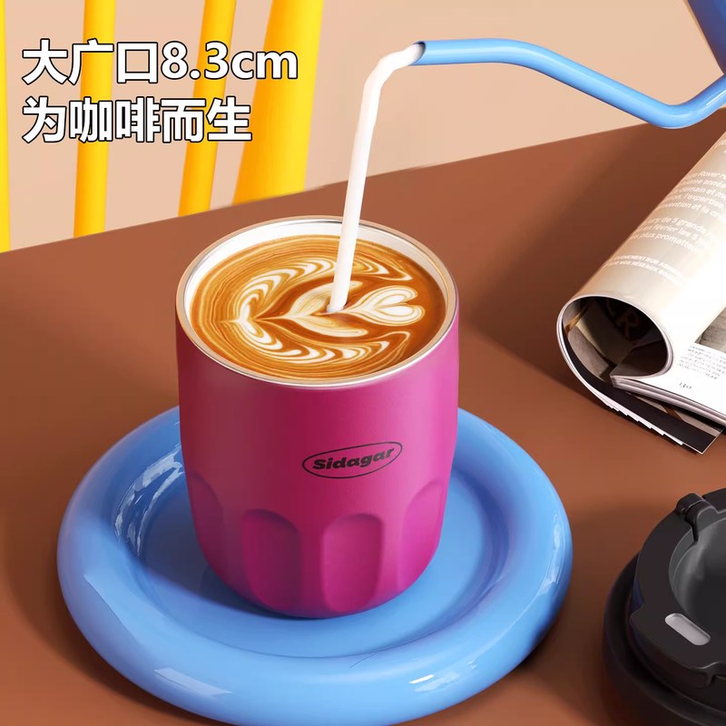 世大家咖啡杯迷你保温杯小巧便携女高颜值陶瓷内胆外出携带水杯子